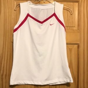 Nike pink and white tennis top. Size large.